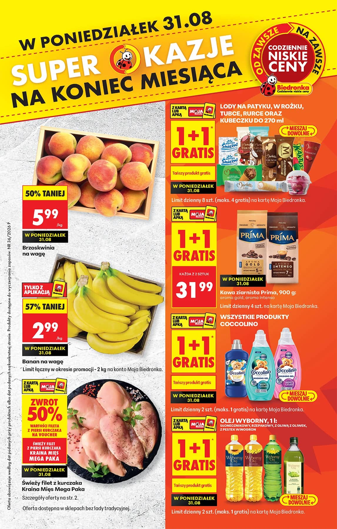 Biedronka - Codziennie niskie ceny P - oferta od 31.08 1 puslapis