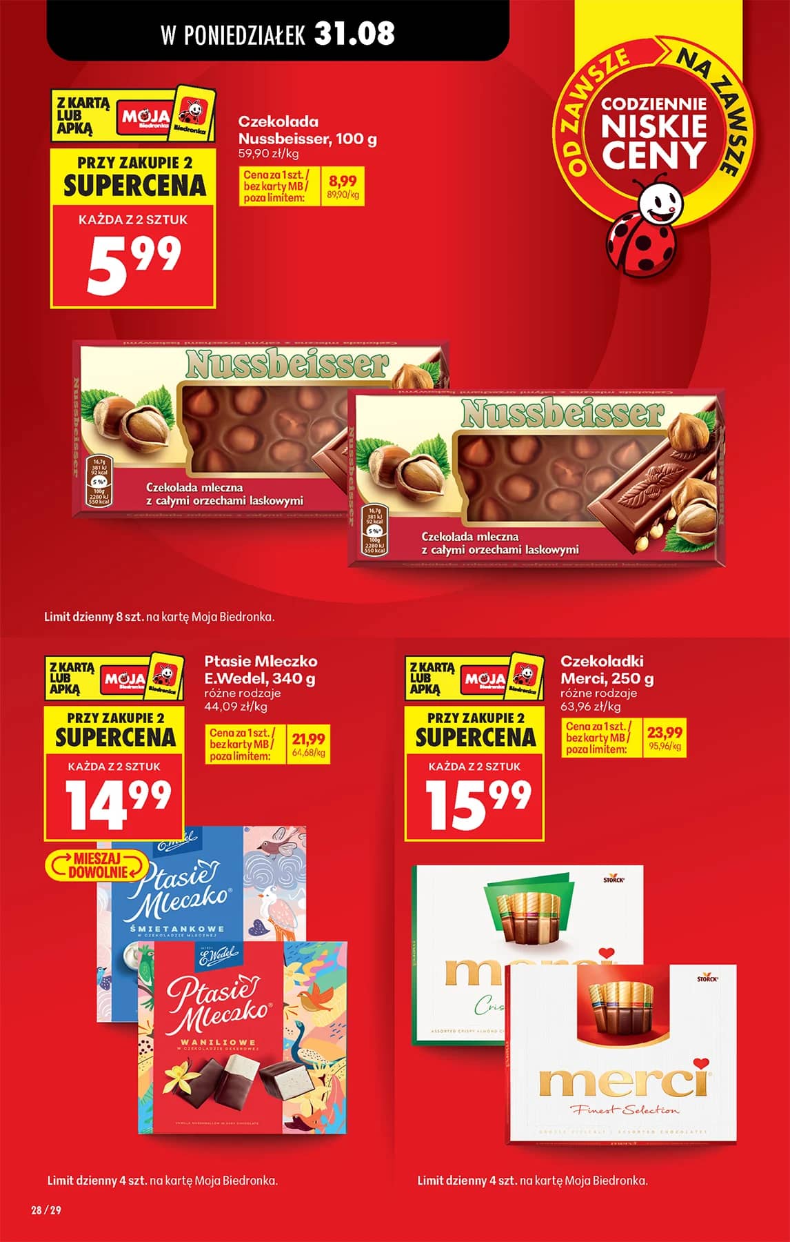 Biedronka - Codziennie niskie ceny P - oferta od 31.08 30 puslapis