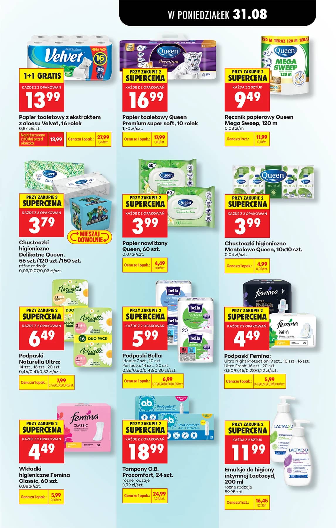 Biedronka - Codziennie niskie ceny P - oferta od 31.08 99 puslapis