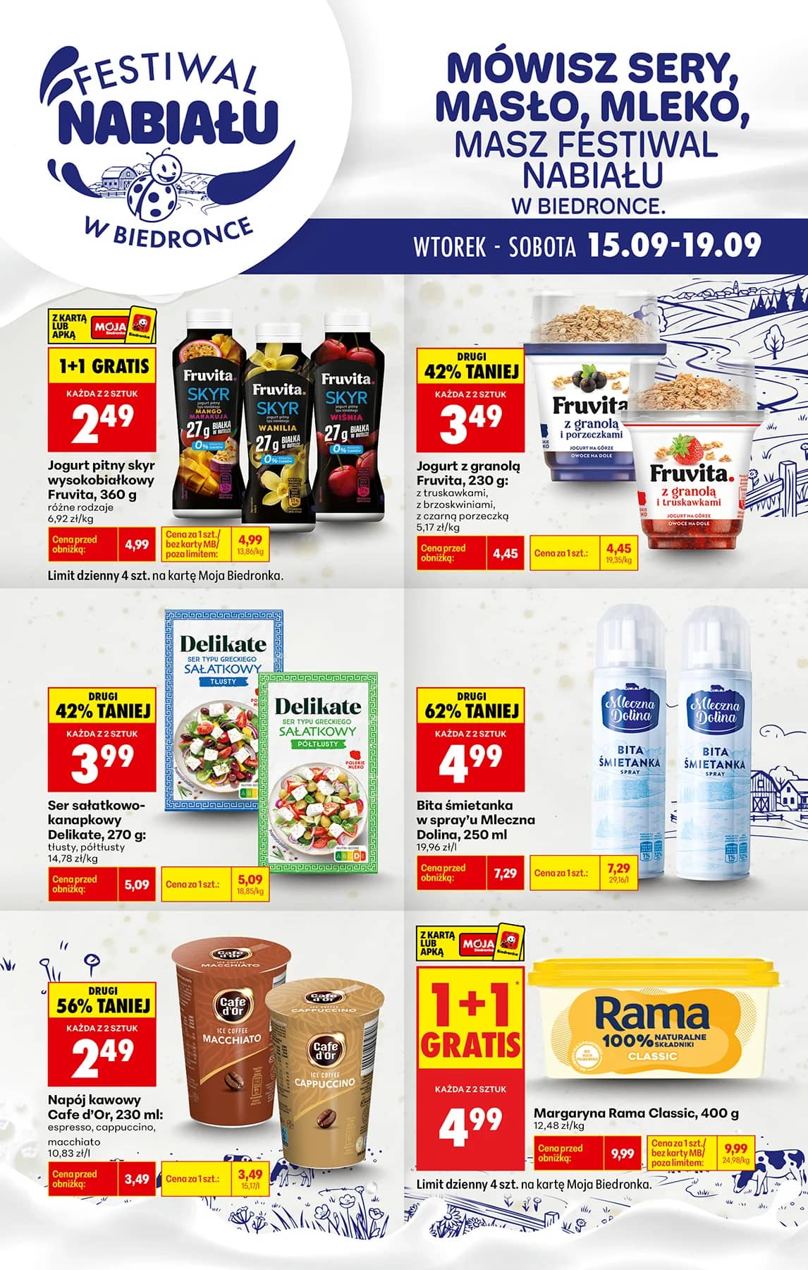 Biedronka - Festiwal nabiału - oferta od 15.09 1 puslapis
