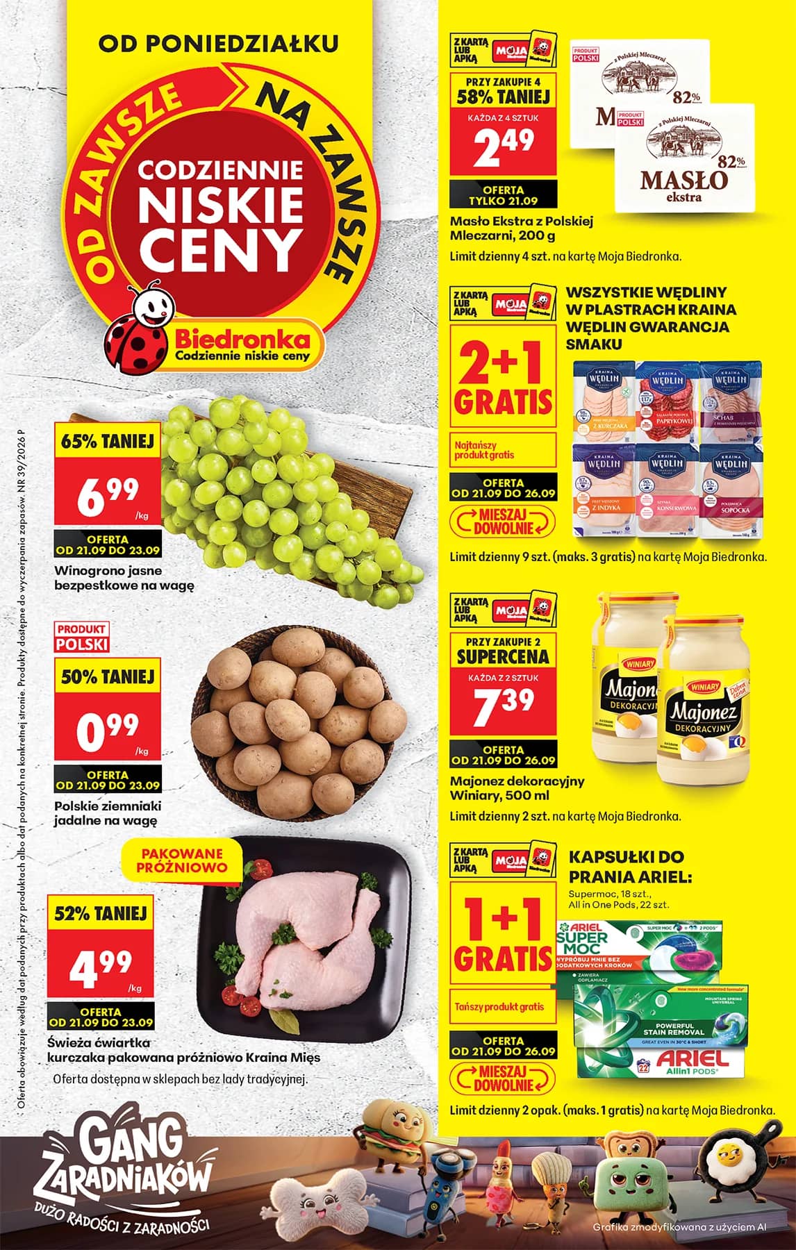 Biedronka - Codziennie niskie ceny P - oferta od 21.09 1 puslapis