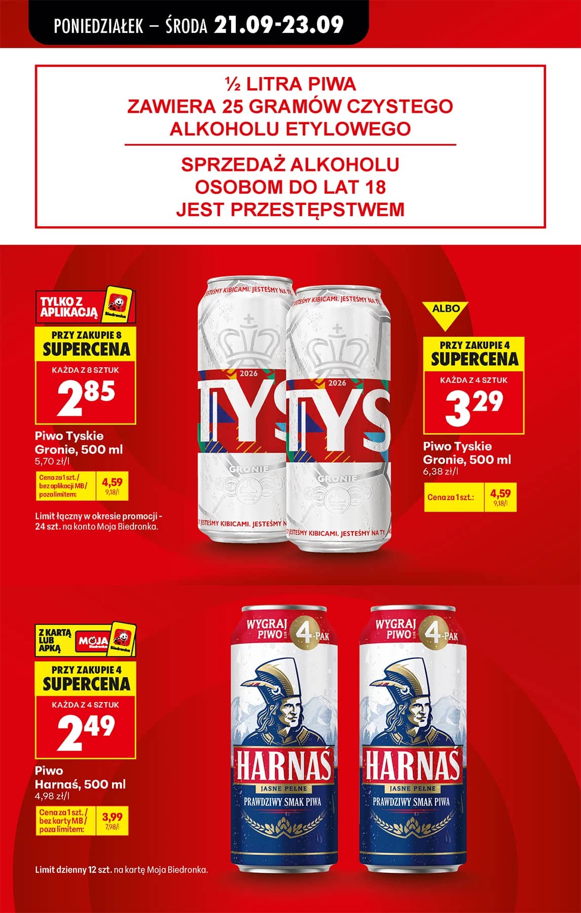 Biedronka - Codziennie niskie ceny P - oferta od 21.09 27 puslapis
