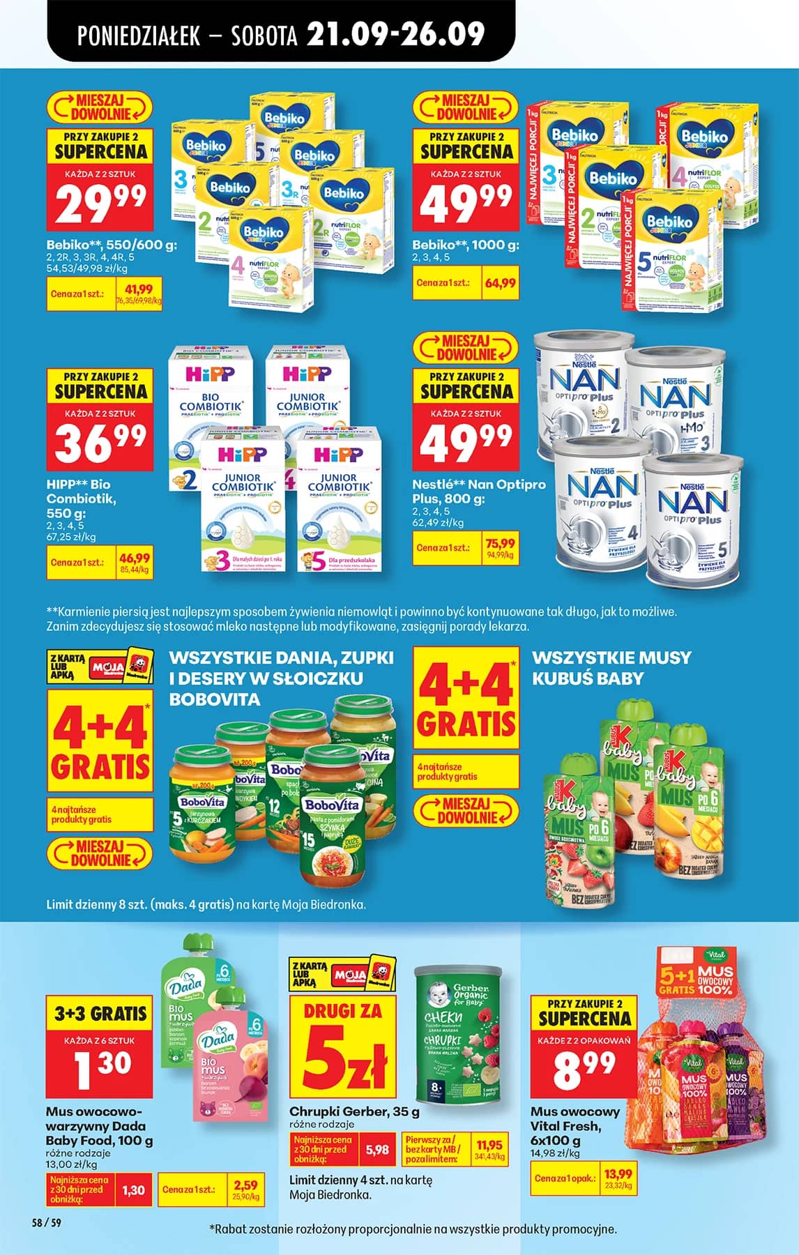 Biedronka - Codziennie niskie ceny P - oferta od 21.09 98 puslapis