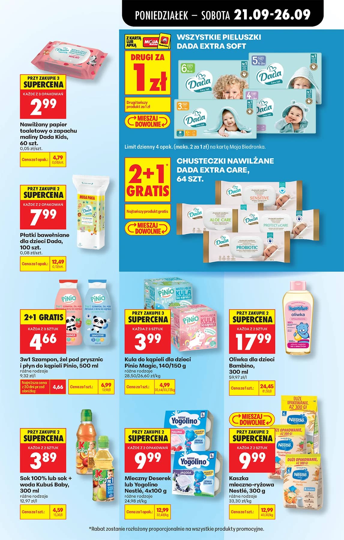 Biedronka - Codziennie niskie ceny P - oferta od 21.09 99 puslapis