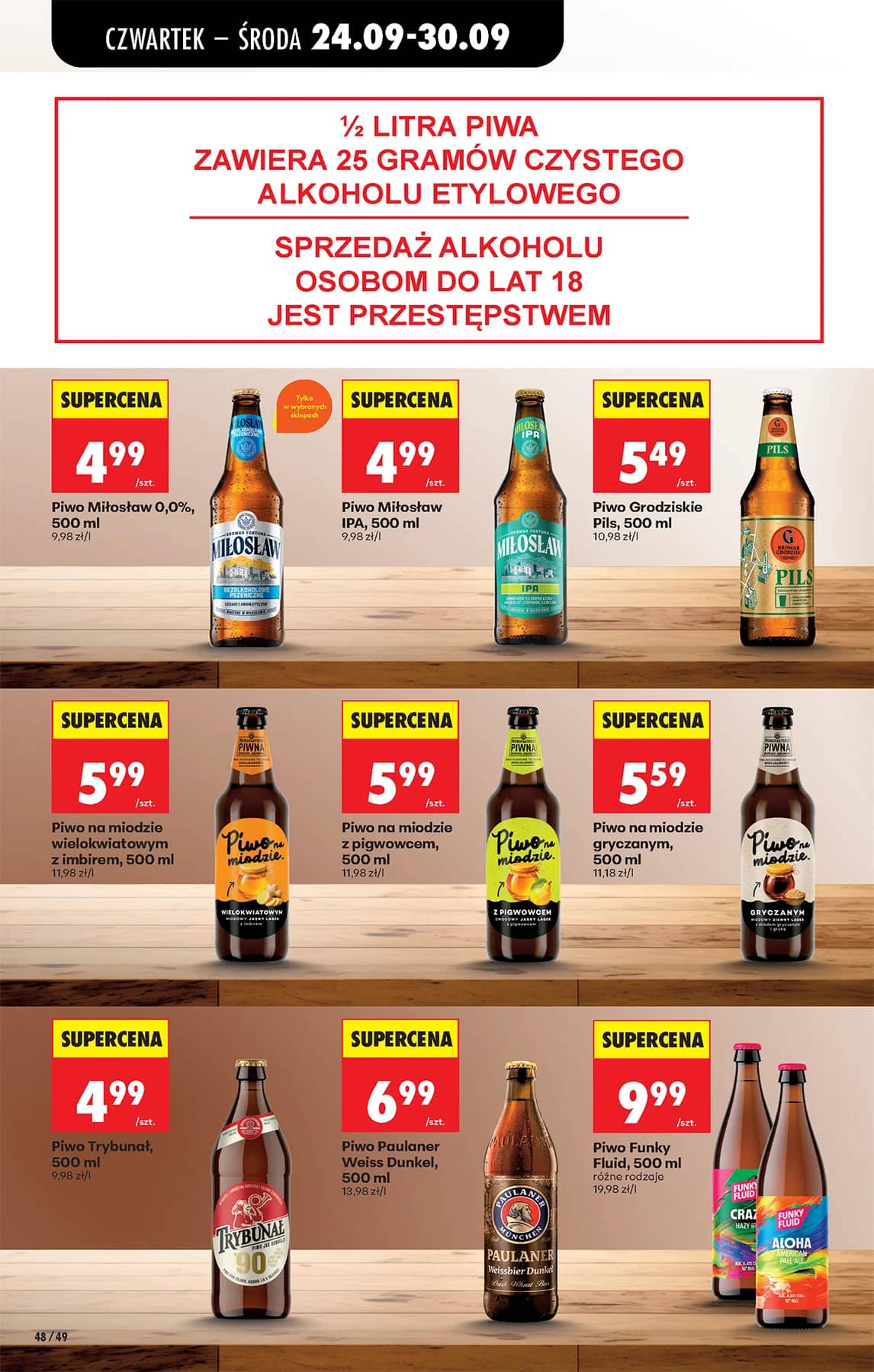 Biedronka - Codziennie niskie ceny P - oferta od 24.09 74 puslapis