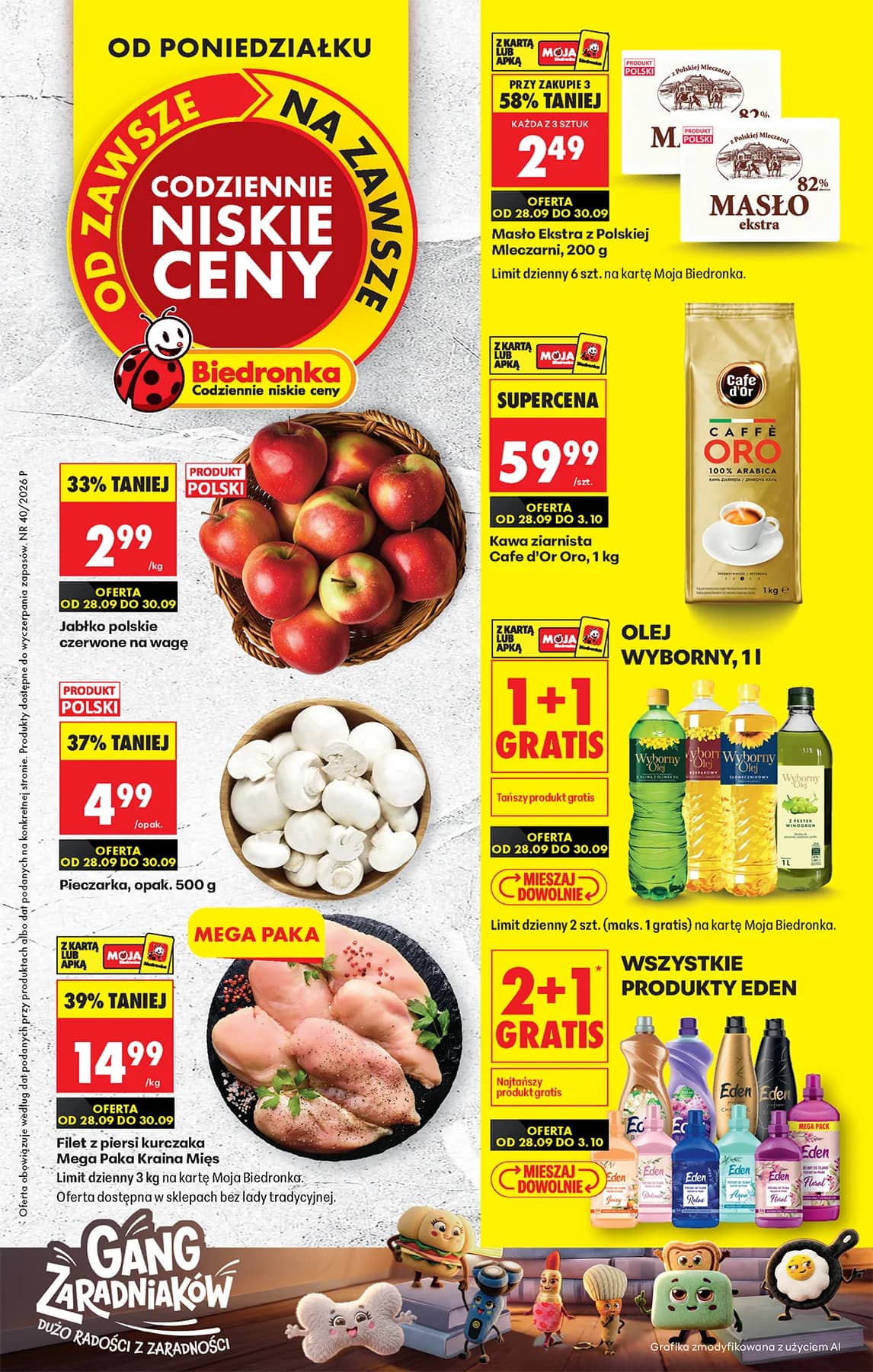 Biedronka - Codziennie niskie ceny P - oferta od 28.09 1 puslapis
