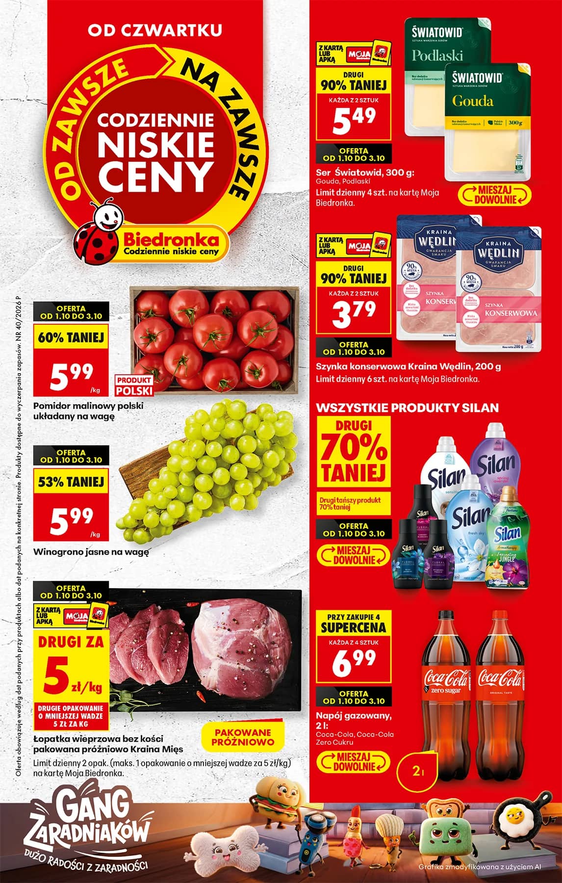 Biedronka - Codziennie niskie ceny P - oferta od 01.10 1 puslapis