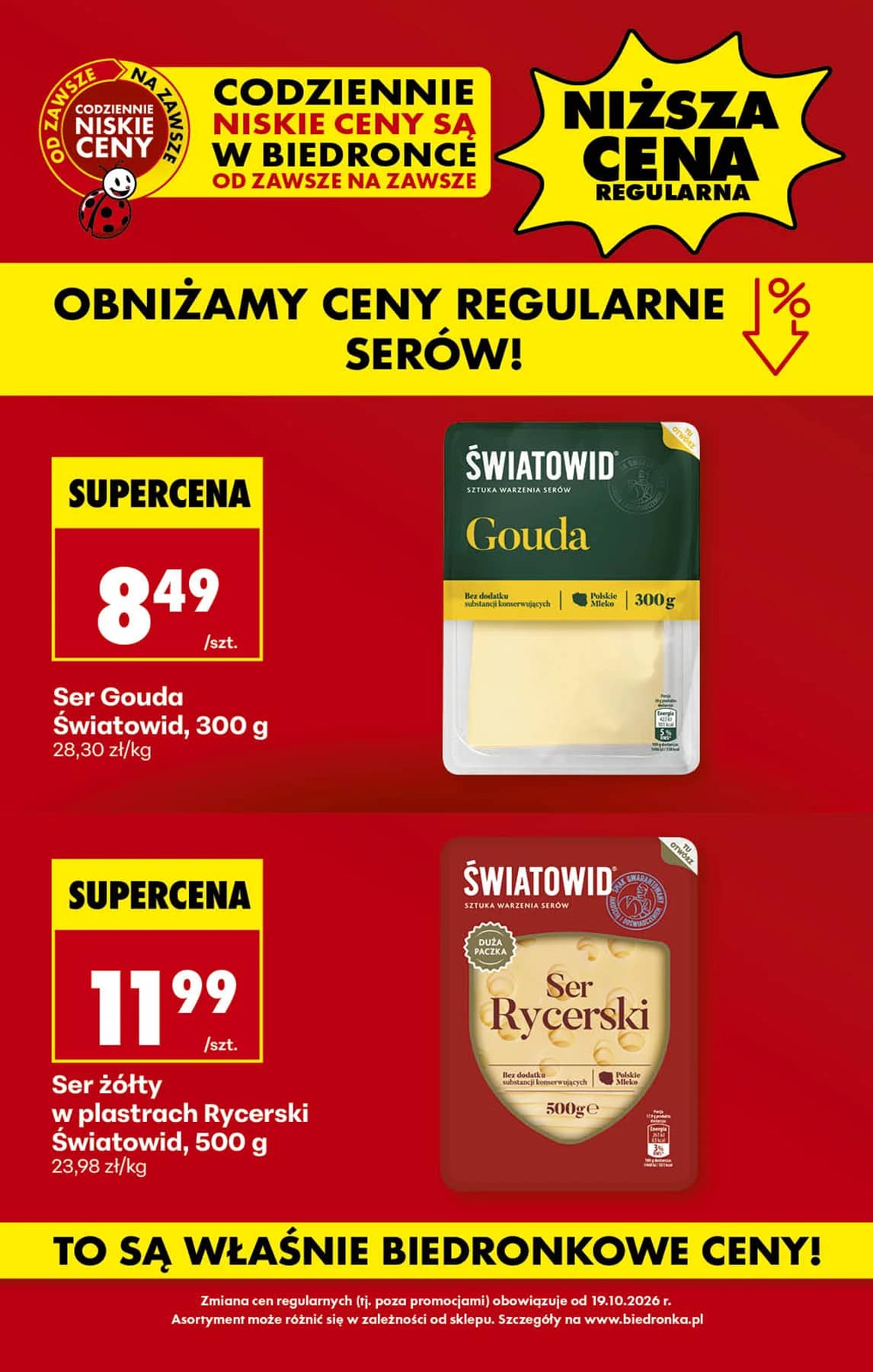 Biedronka - Sery - od 19.10 1 puslapis