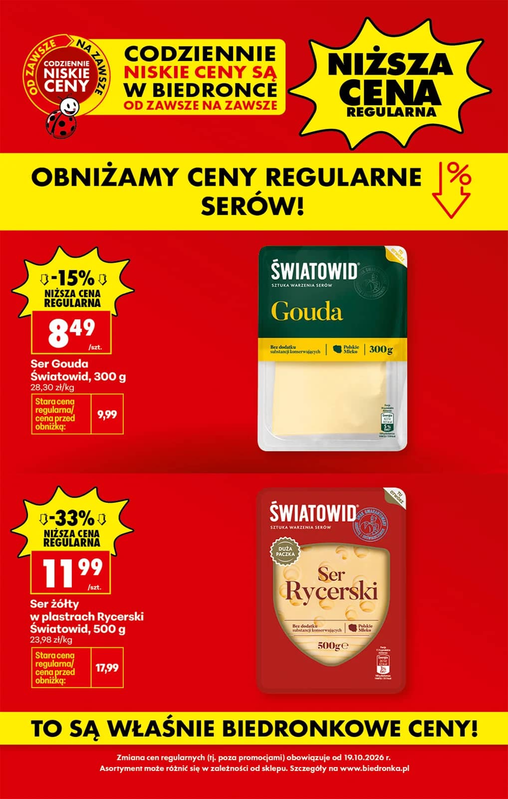 Biedronka - Sery - od 19.10 1 puslapis