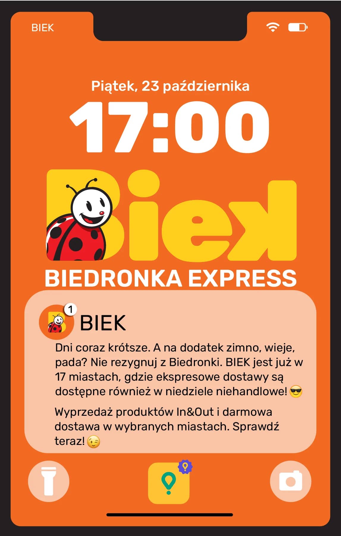Biedronka - Biek od 23.10 1 puslapis