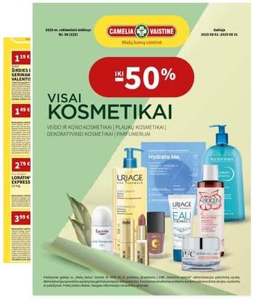 Camelia - Camelia vaistinė Rugpjūčio mėnesio akcijų leidinys | 2025-08-01 - 2025-08-31 2025-08-01 – 2025-08-31