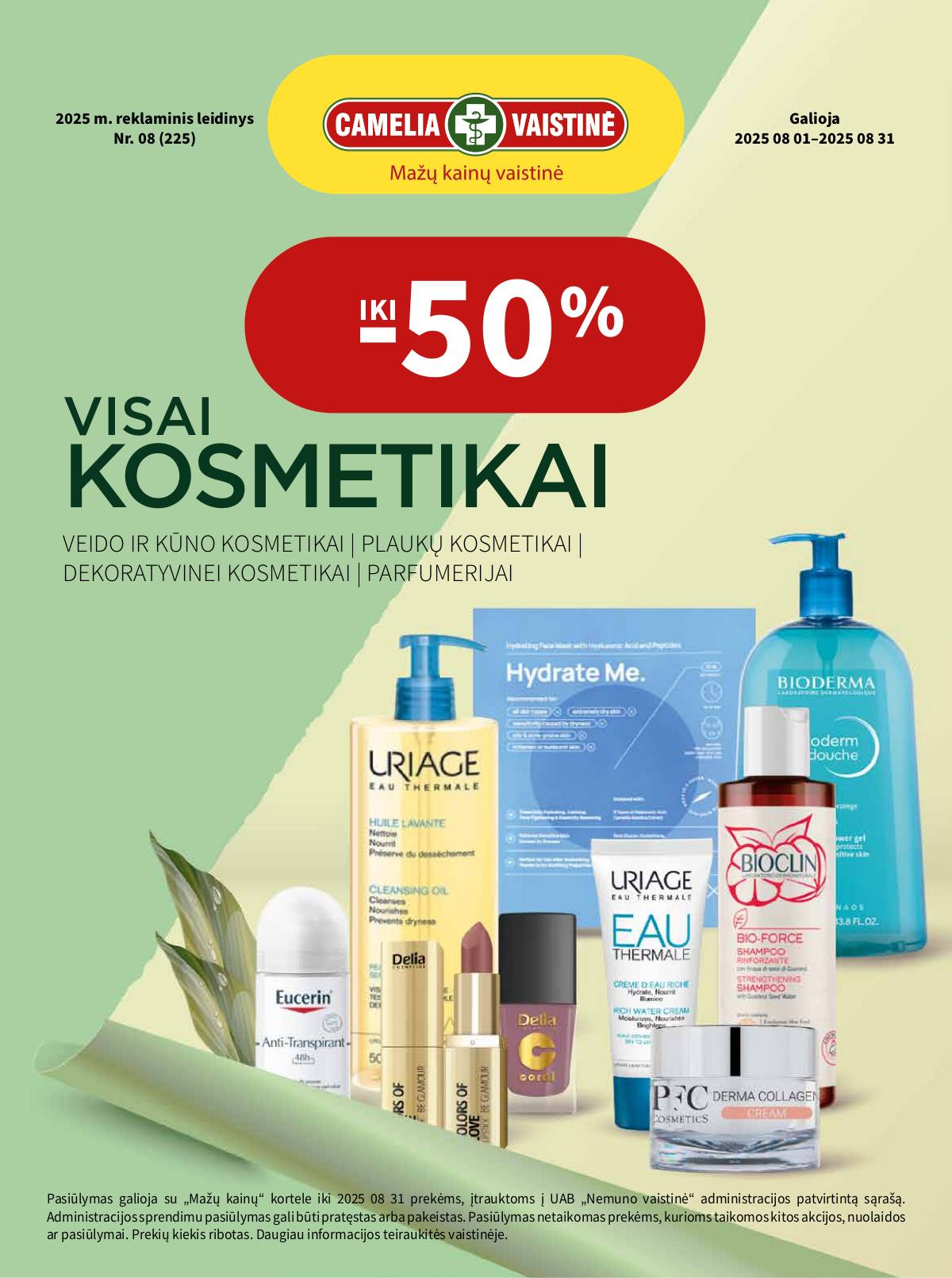 Camelia - Camelia vaistinė Rugpjūčio mėnesio akcijų leidinys | 2025-08-01 - 2025-08-31 1 puslapis