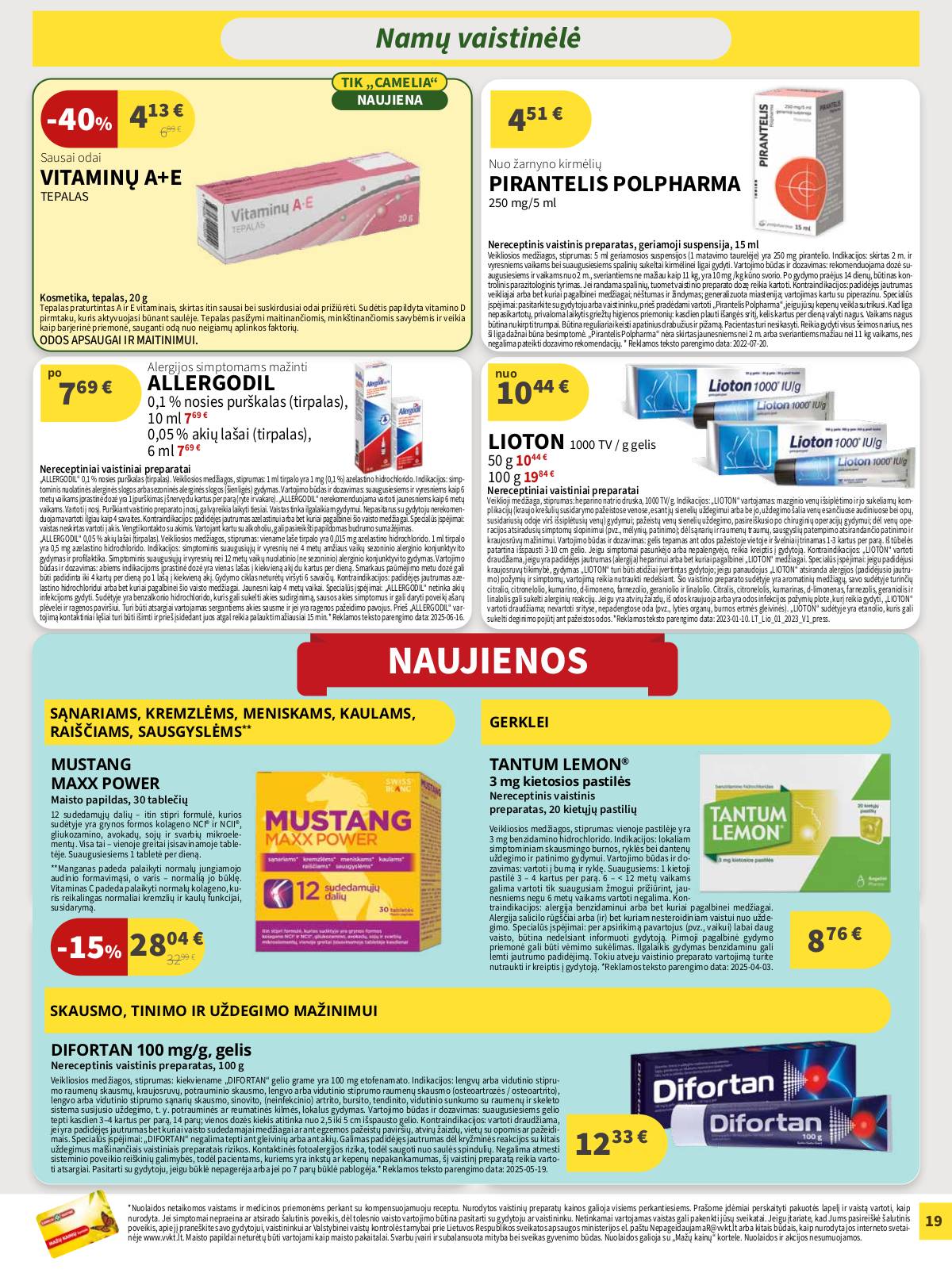 Camelia - Camelia vaistinė Rugpjūčio mėnesio akcijų leidinys | 2025-08-01 - 2025-08-31 19 puslapis