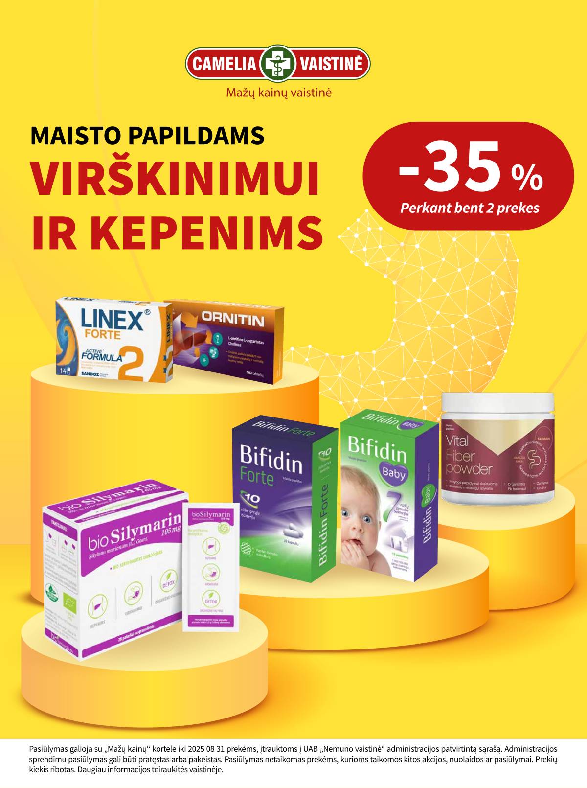 Camelia - Camelia vaistinė Rugpjūčio mėnesio akcijų leidinys | 2025-08-01 - 2025-08-31 32 puslapis