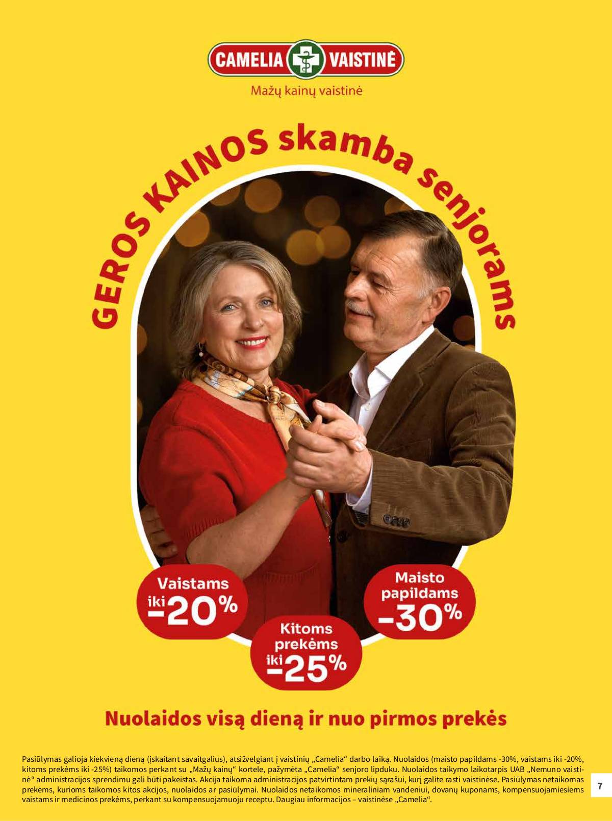 Camelia - Camelia vaistinė Rugpjūčio mėnesio akcijų leidinys | 2025-08-01 - 2025-08-31 7 puslapis