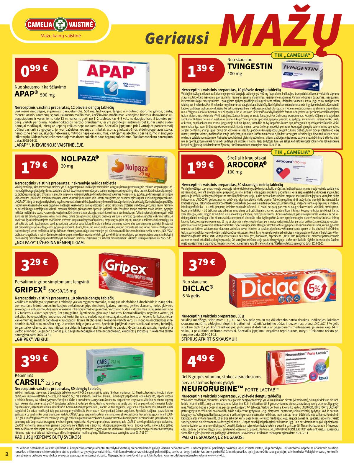 Camelia - Camelia akcijų leidinys 2 puslapis