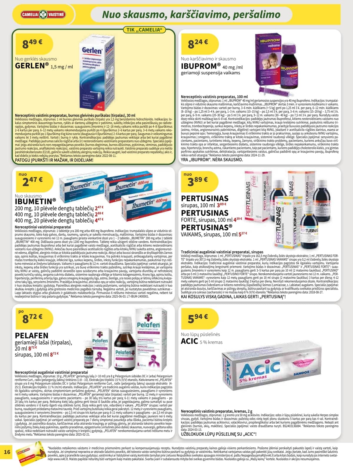 Camelia - Camelia akcijų leidinys 16 puslapis