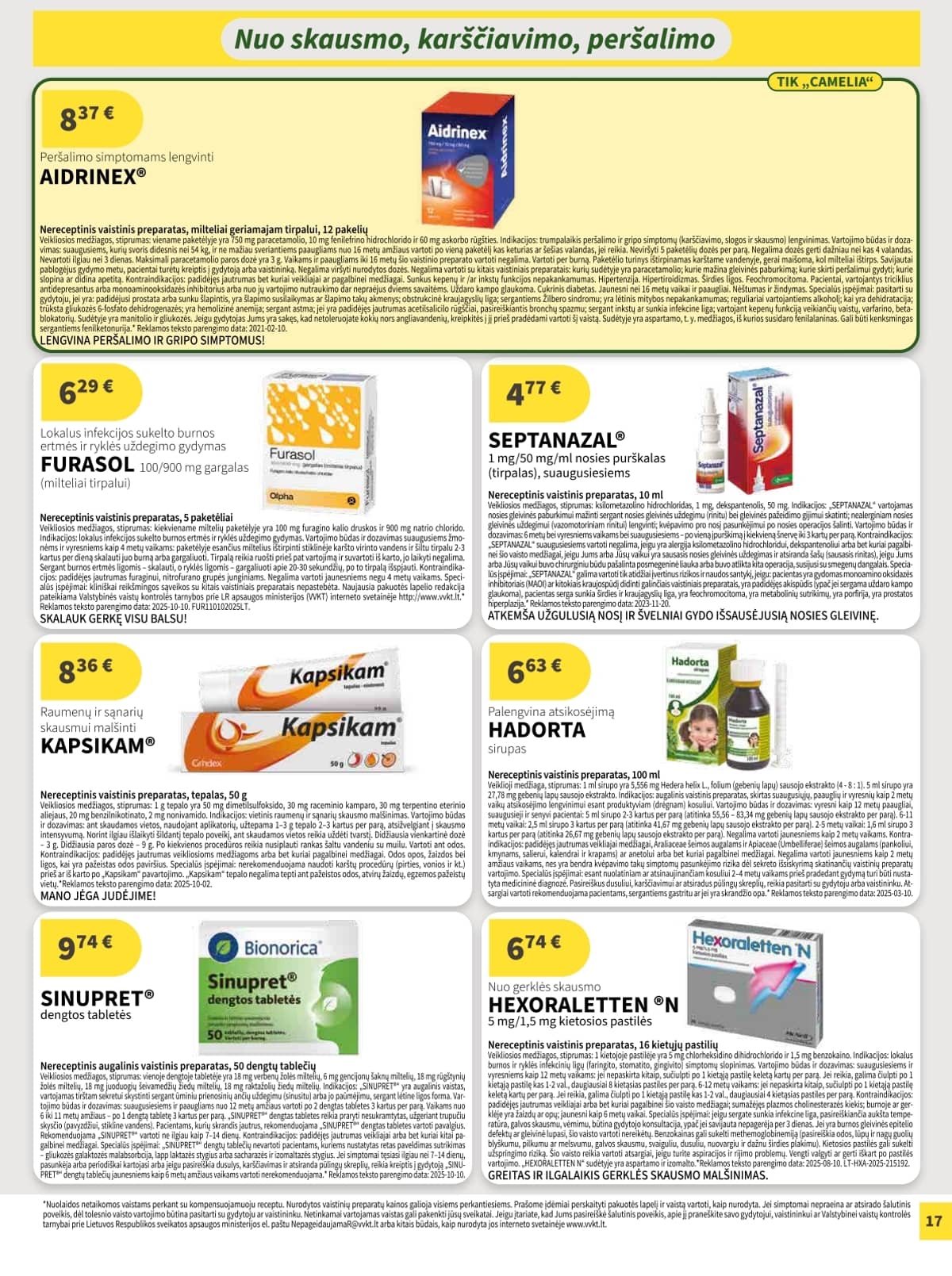 Camelia - Camelia akcijų leidinys 17 puslapis