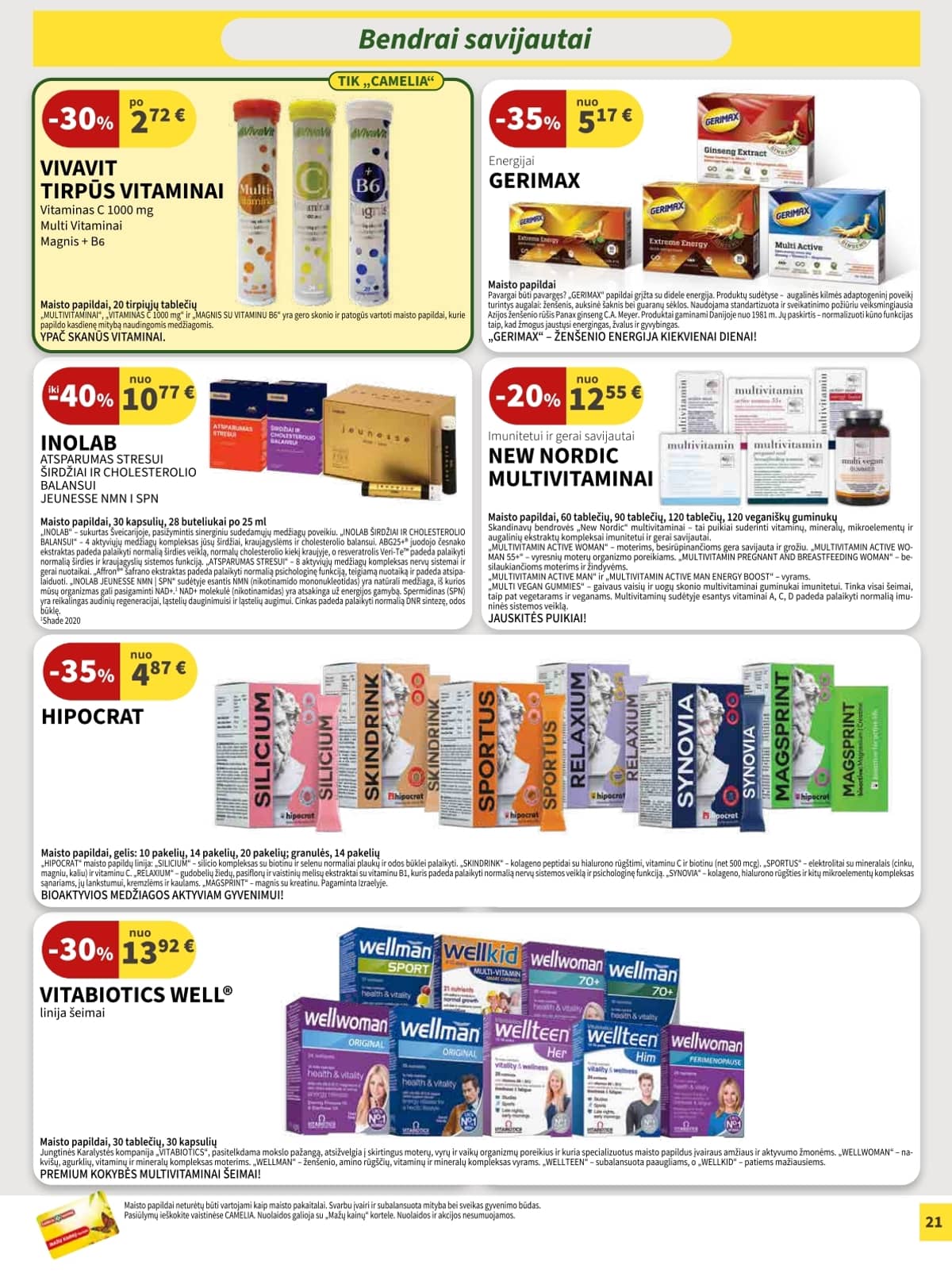 Camelia - Camelia akcijų leidinys 21 puslapis