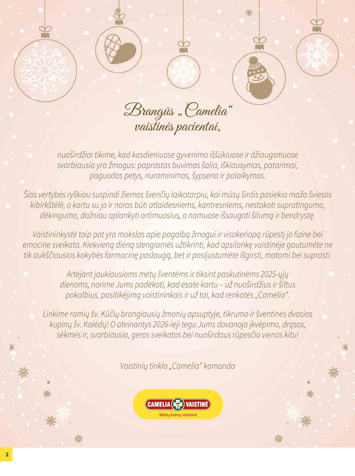 Camelia - Camelia akcijų leidinys 2 puslapis