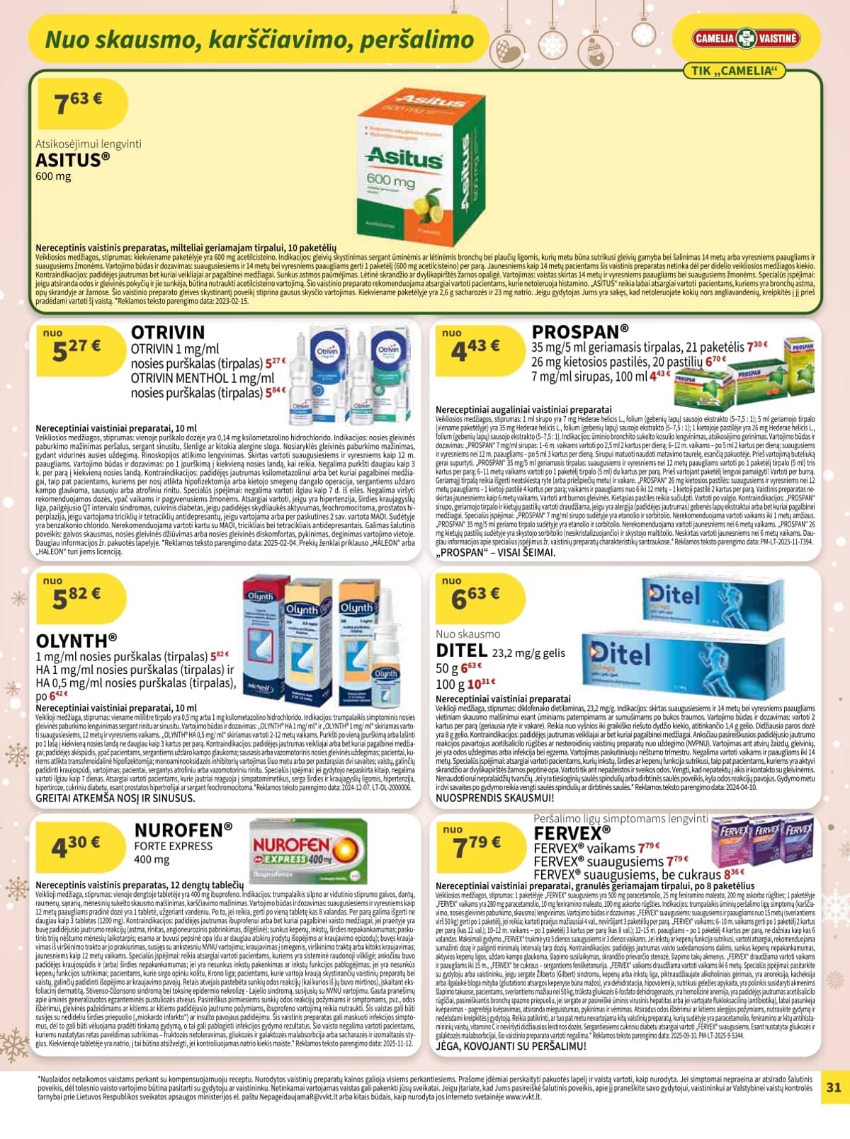 Camelia - Camelia akcijų leidinys 31 puslapis