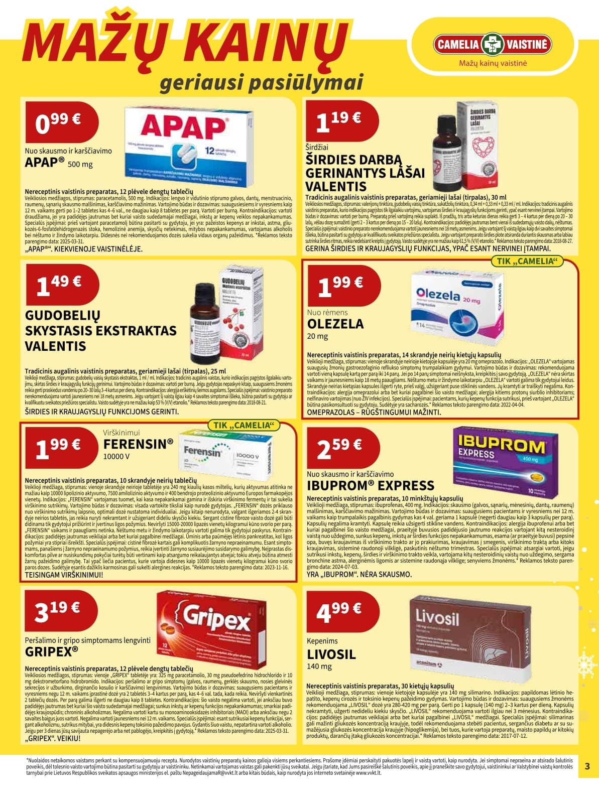 Camelia - Camelia akcijų leidinys 3 puslapis