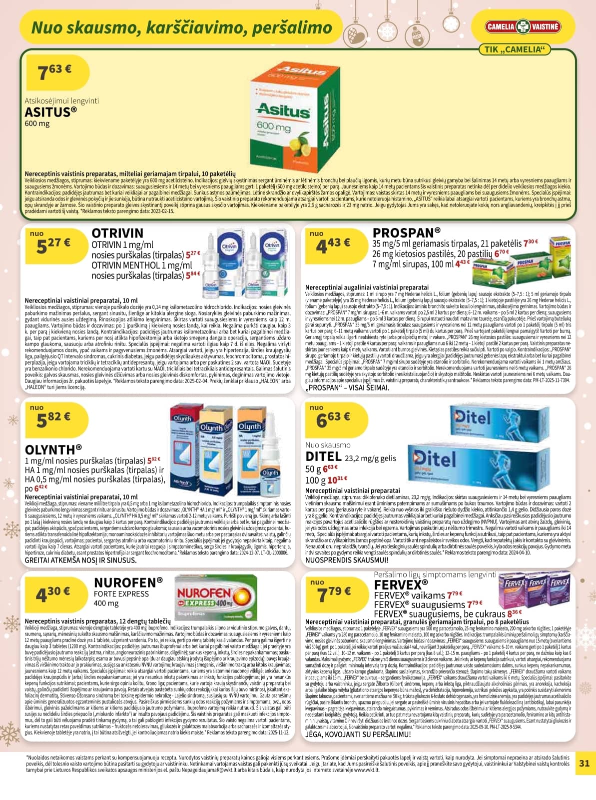 Camelia - Camelia akcijų leidinys 31 puslapis