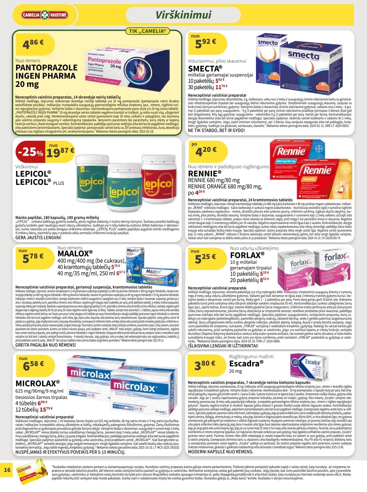 Camelia - Camelia akcijų leidinys 16 puslapis