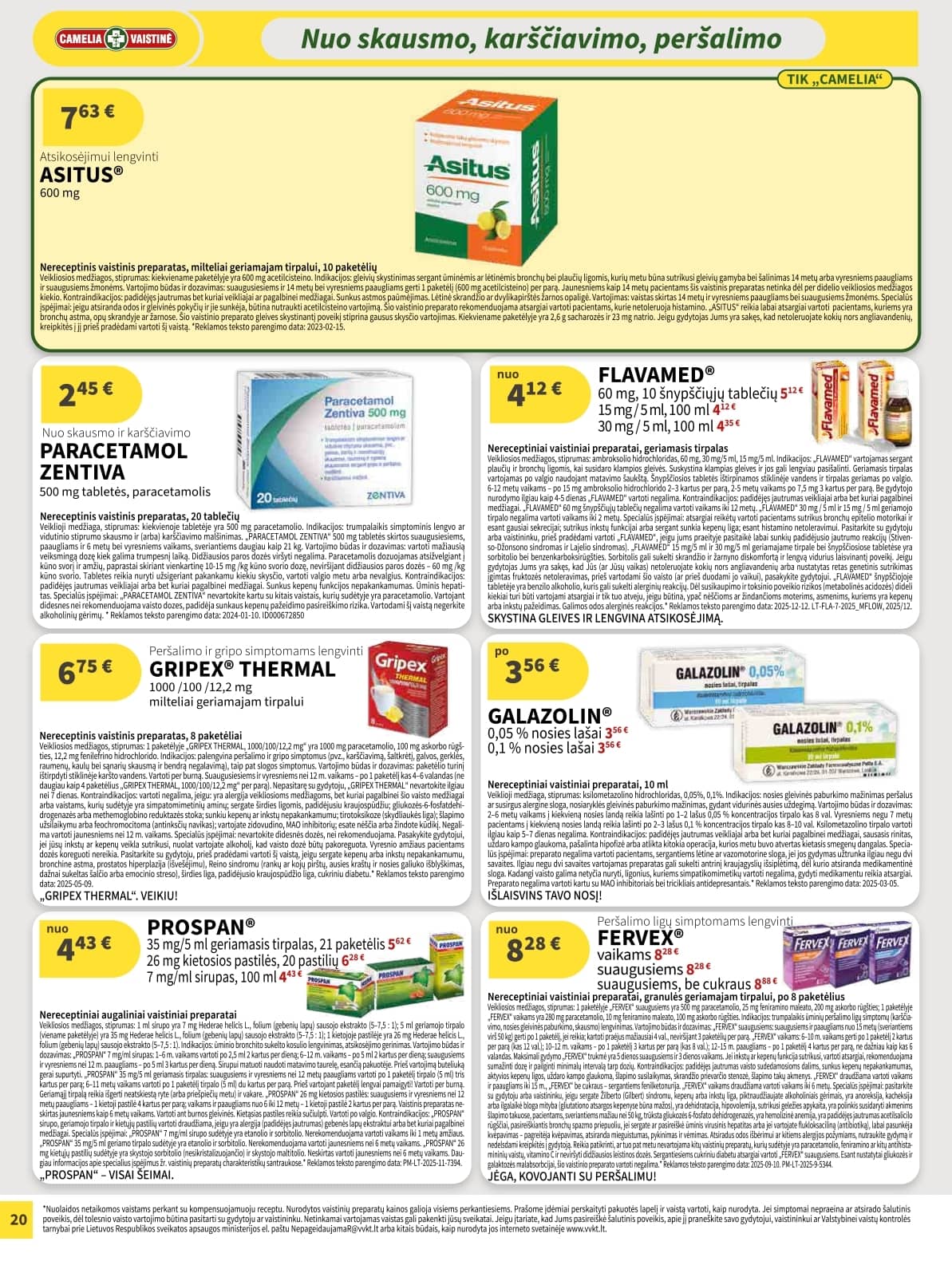 Camelia - Camelia akcijų leidinys 20 puslapis