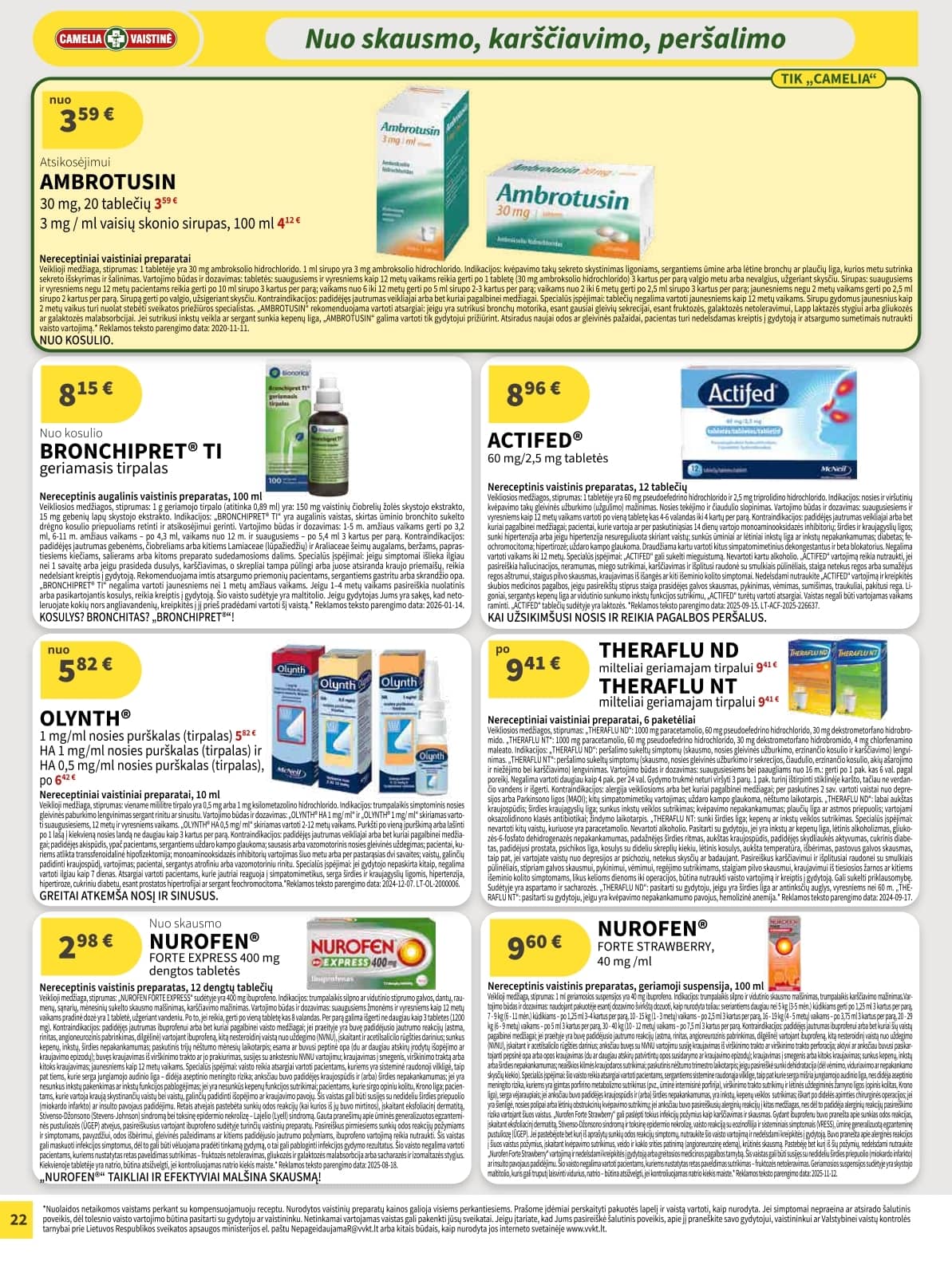 Camelia - Camelia akcijų leidinys 22 puslapis