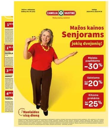 Camelia - Camelia vaistinė akcijų leidinys | 2026-04-01 - 2026-04-30 2026-04-01 – 2026-04-30