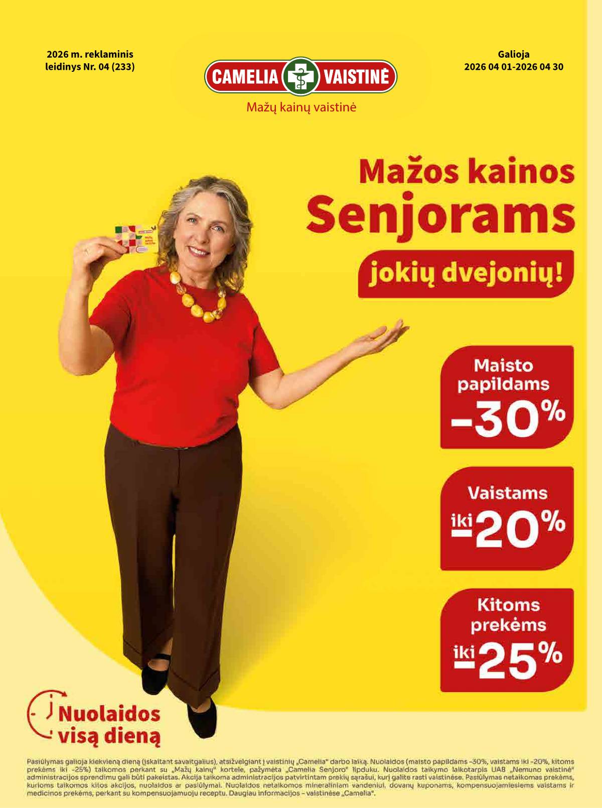 Camelia - Camelia vaistinė akcijų leidinys | 2026-04-01 - 2026-04-30 1 puslapis