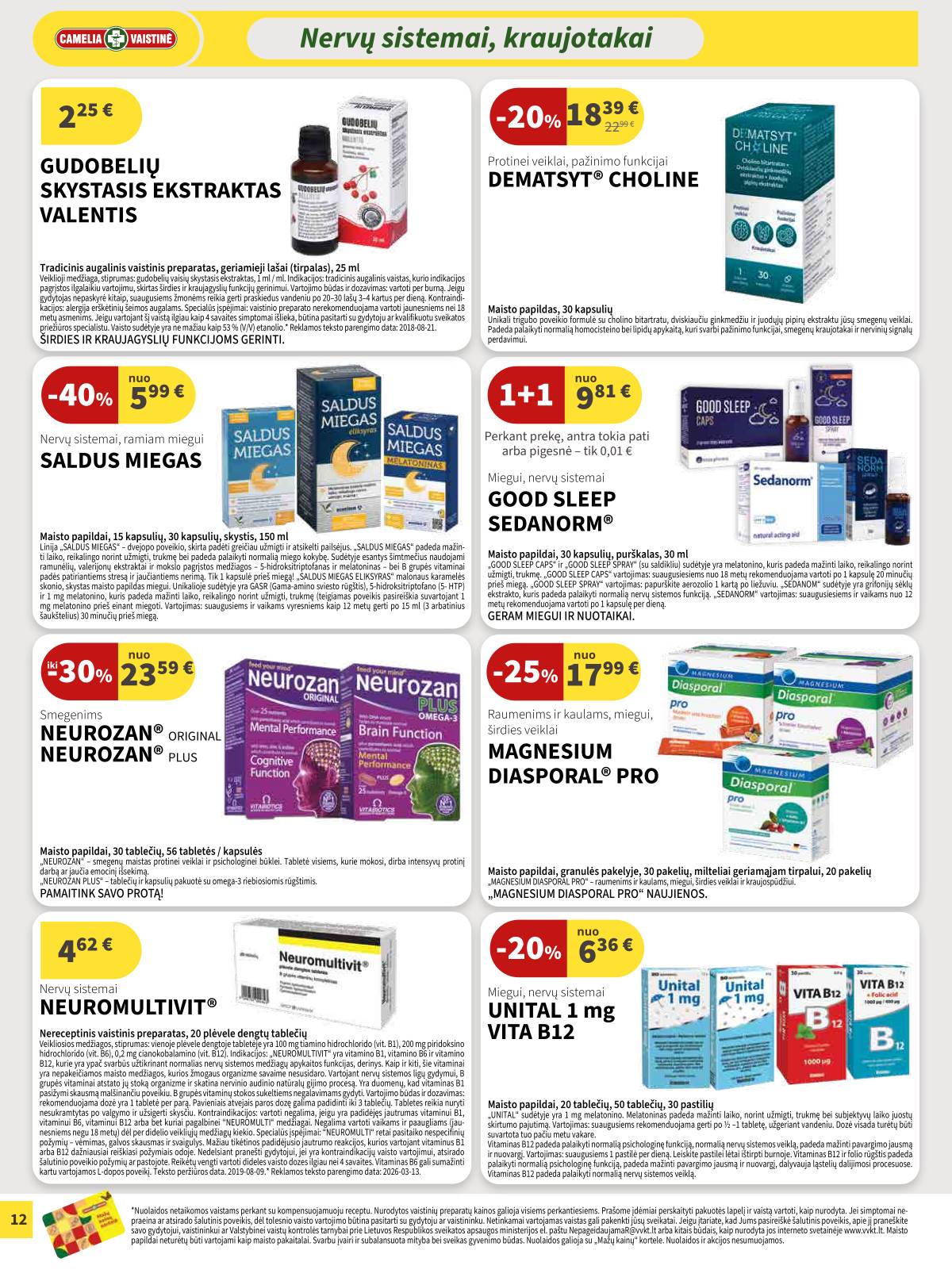 Camelia - Camelia vaistinė akcijų leidinys | 2026-04-01 - 2026-04-30 12 puslapis