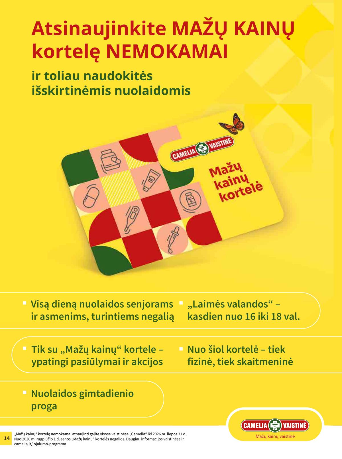 Camelia - Camelia vaistinė akcijų leidinys | 2026-04-01 - 2026-04-30 14 puslapis