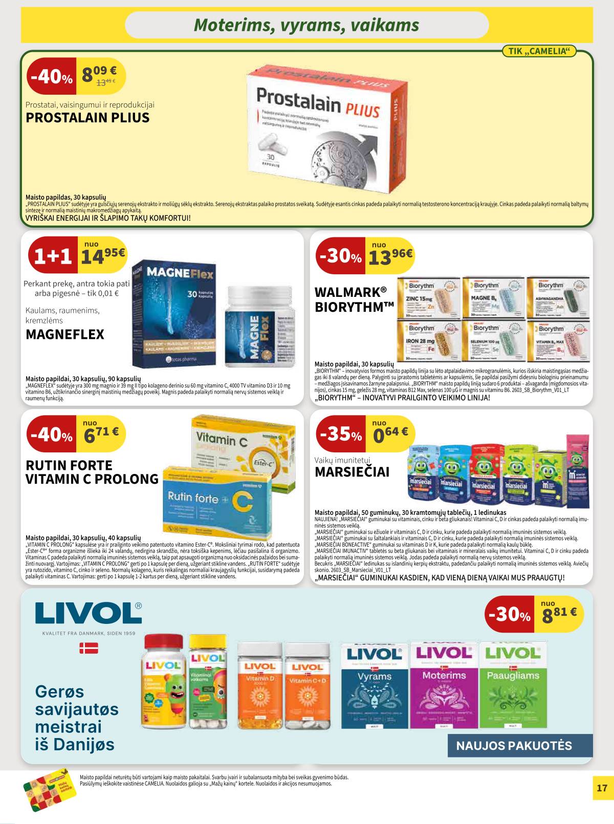 Camelia - Camelia vaistinė akcijų leidinys | 2026-04-01 - 2026-04-30 17 puslapis