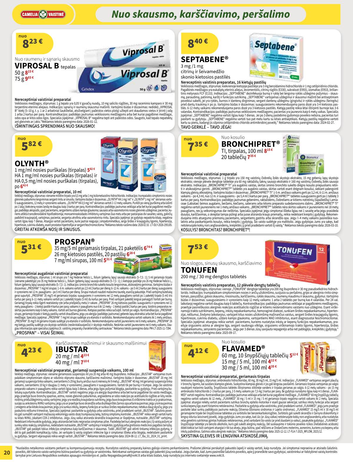 Camelia - Camelia vaistinė akcijų leidinys | 2026-04-01 - 2026-04-30 20 puslapis