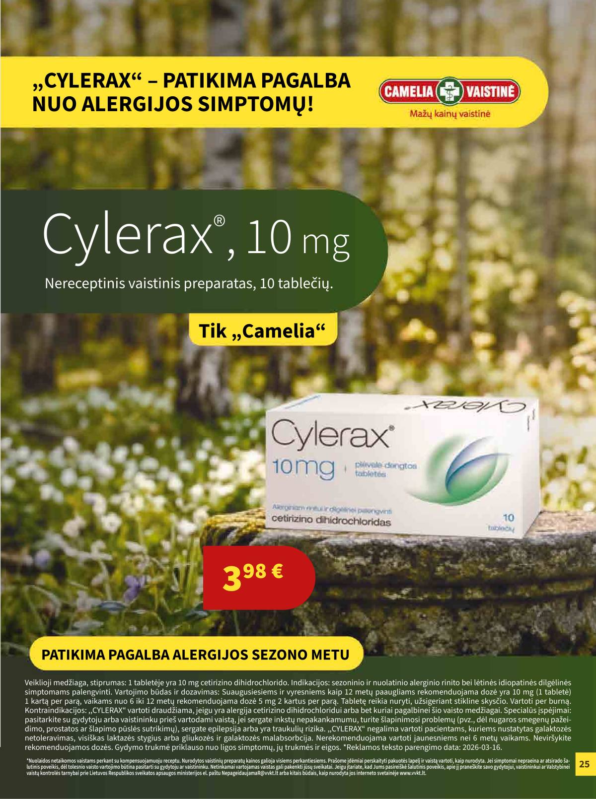 Camelia - Camelia vaistinė akcijų leidinys | 2026-04-01 - 2026-04-30 25 puslapis