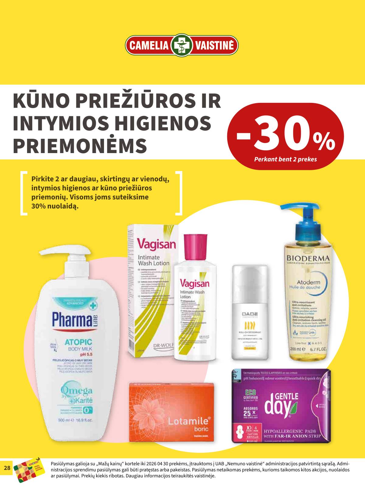 Camelia - Camelia vaistinė akcijų leidinys | 2026-04-01 - 2026-04-30 28 puslapis