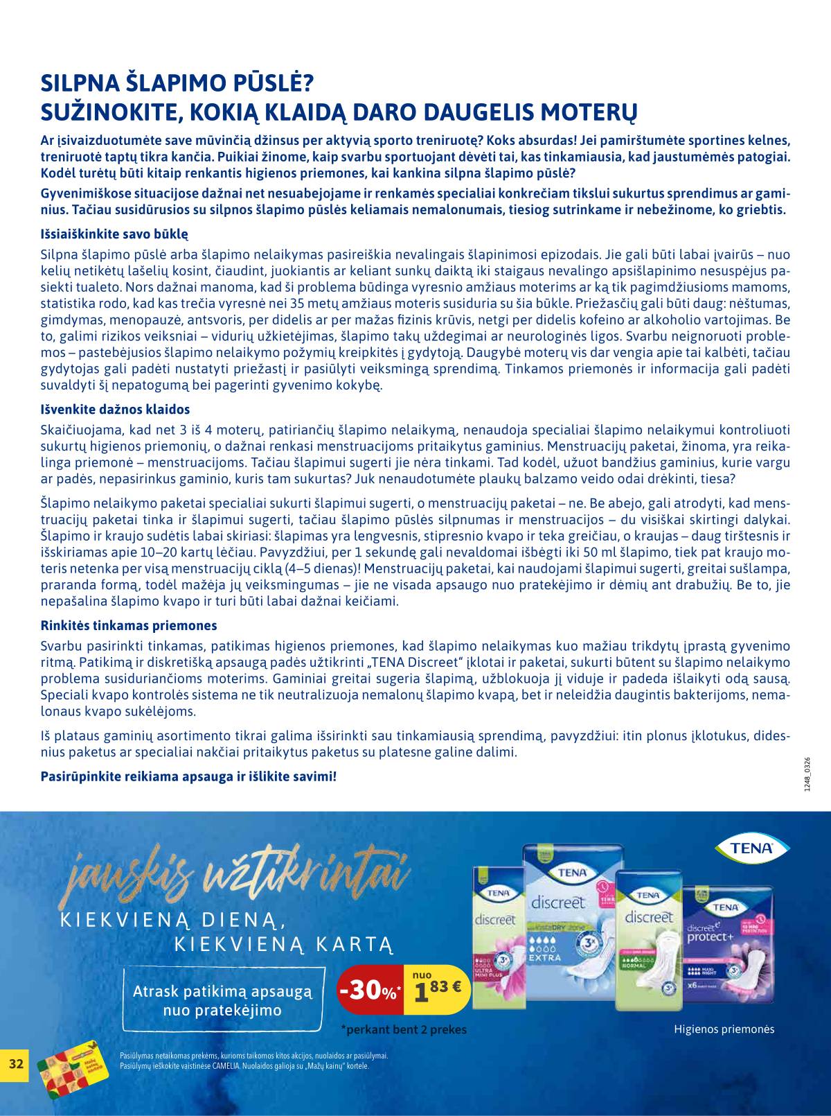 Camelia - Camelia vaistinė akcijų leidinys | 2026-04-01 - 2026-04-30 32 puslapis