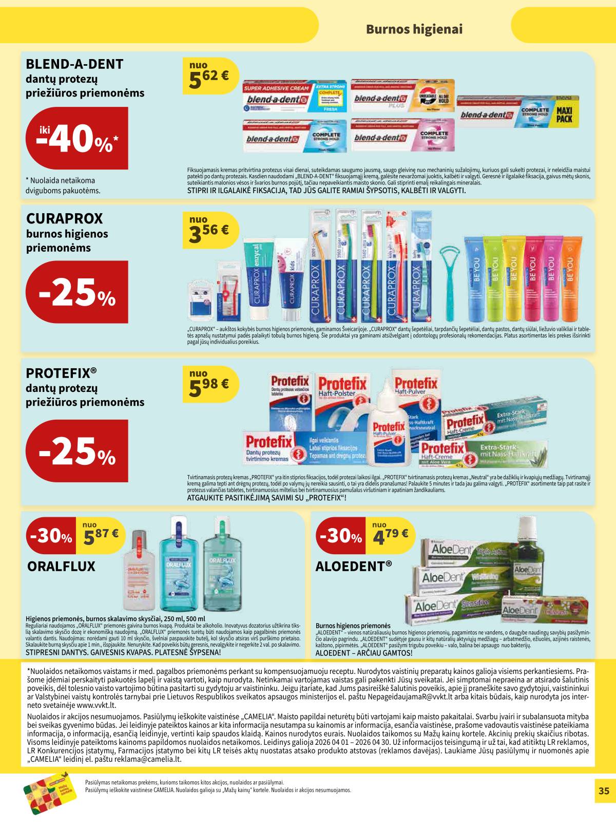 Camelia - Camelia vaistinė akcijų leidinys | 2026-04-01 - 2026-04-30 35 puslapis