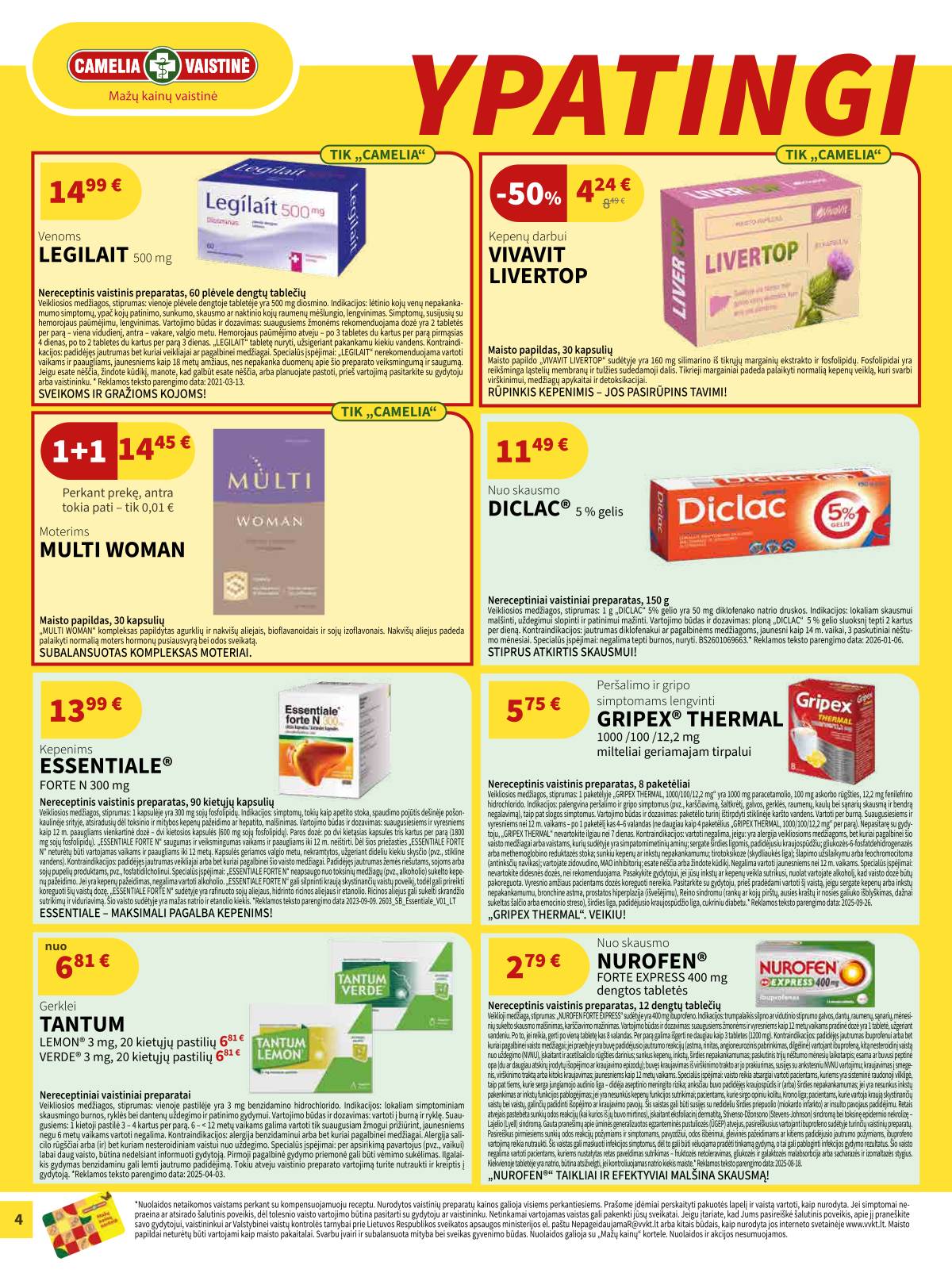 Camelia - Camelia vaistinė akcijų leidinys | 2026-04-01 - 2026-04-30 4 puslapis