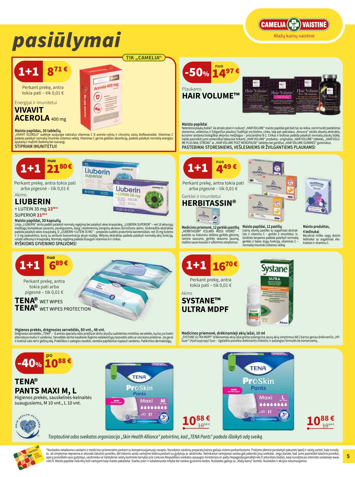 Camelia - Camelia vaistinė akcijų leidinys | 2026-04-01 - 2026-04-30 5 puslapis