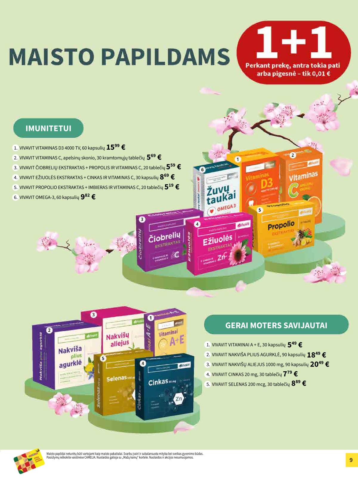 Camelia - Camelia vaistinė akcijų leidinys | 2026-04-01 - 2026-04-30 9 puslapis