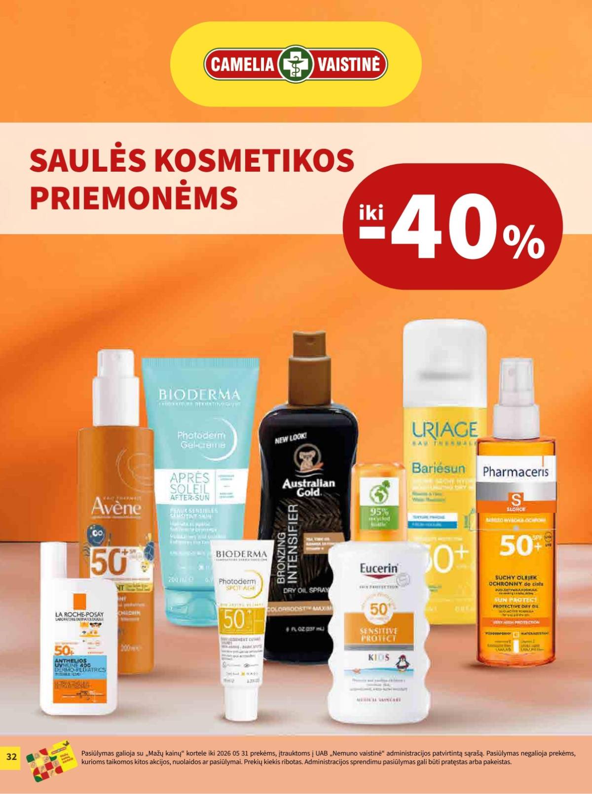 Camelia - Camelia vaistinė akcijų ir nuolaidų leidinys | 2026-05-01 - 2026-05-31 32 puslapis