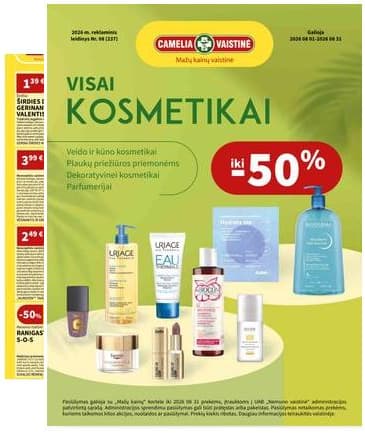 Camelia - Camelia vaistinė rugpjūčio mėn. akcijų leidinys | 2026-08-01 - 2026-08-31 2026-08-01 – 2026-08-31