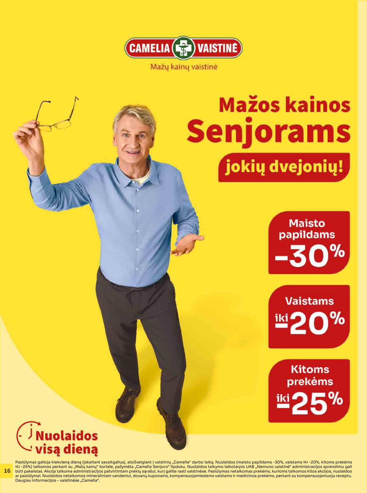Camelia - Camelia vaistinė rugpjūčio mėn. akcijų leidinys | 2026-08-01 - 2026-08-31 16 puslapis