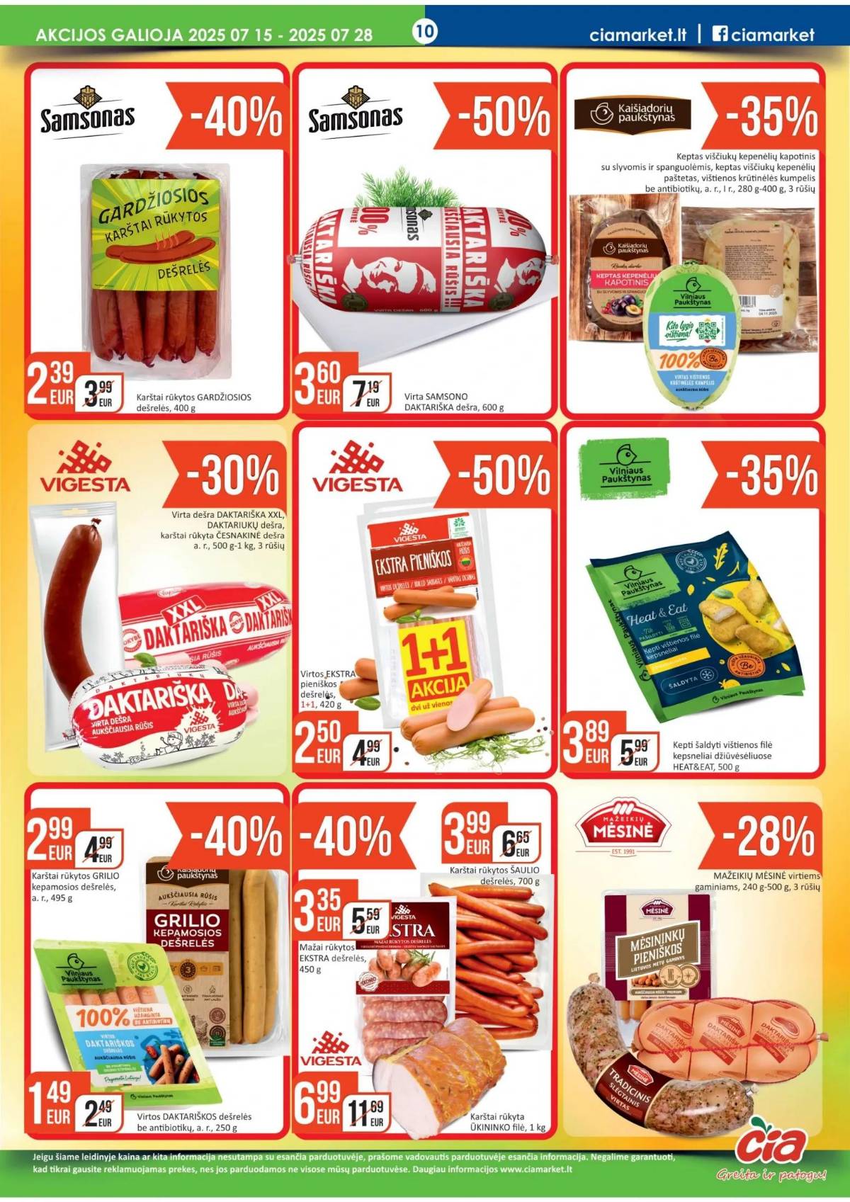 Čia Market - ČIA MARKET akcijų leidinys Nr. 14 (64) 10 puslapis