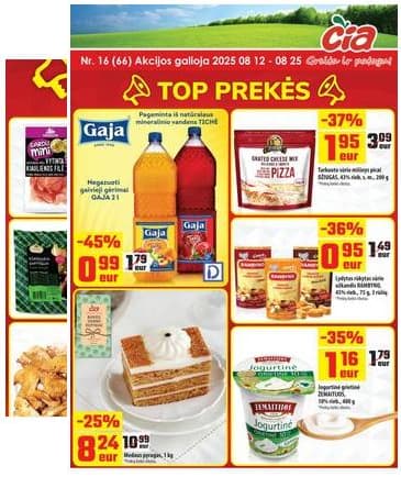 Čia Market - ČIA MARKET akcijų leidinys Nr. 16 (66) 2025-08-12 – 2025-08-25
