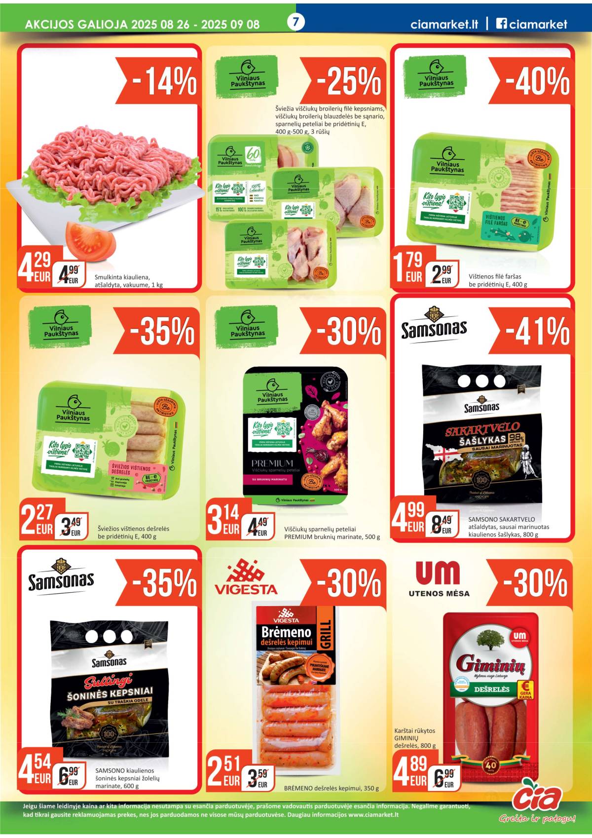 Čia Market - ČIA MARKET akcijų leidinys Nr. 17 (67) 7 puslapis