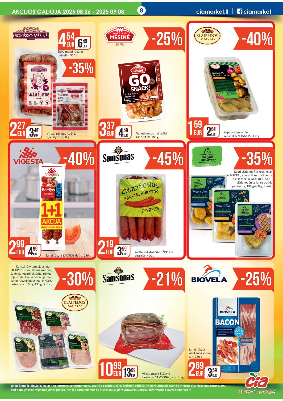 Čia Market - ČIA MARKET akcijų leidinys Nr. 17 (67) 8 puslapis